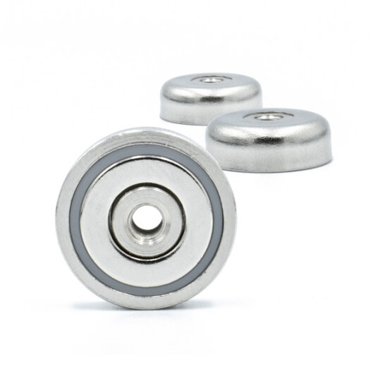 SuperMagneter Sterk Magnet Ø 20 X 7 Mm Med Gjennomgående Hull M4