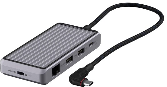 Unisynk 8-Port USB-C hub (grå) Unisynk 8-Port USB-C hub (grå)