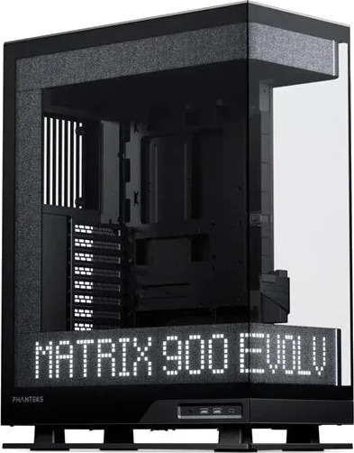 Phanteks Evolv Series X2 Matrix Miditower Kabinett med LED og Tempered Glass Svart