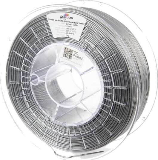 Spectrum PETG Premium High Speed Filament 1.75 mm 1000 g Silver Star 81540