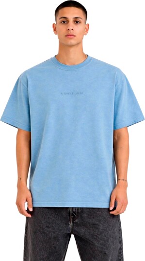 A QUESTION OF Ozzy Tee Acid Wash   Blue   L