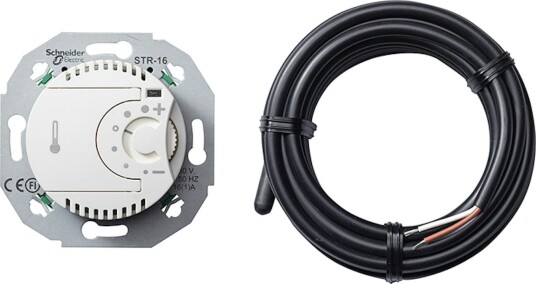 Schneider Electric Gulvtermostat Renova Med Innebygd Sensor