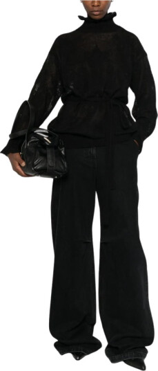 Twinset Dame Strikkevarer Svart XL,