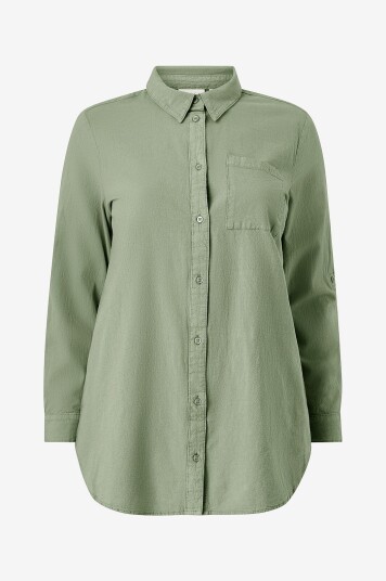 KAFFE Curve Lang skjorte kcNana Shirt Tunic Grønn