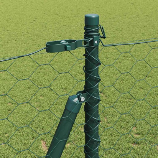  Gjerdepåle grønn 100 x 1,5 m 50 mm maske Stål og PVC