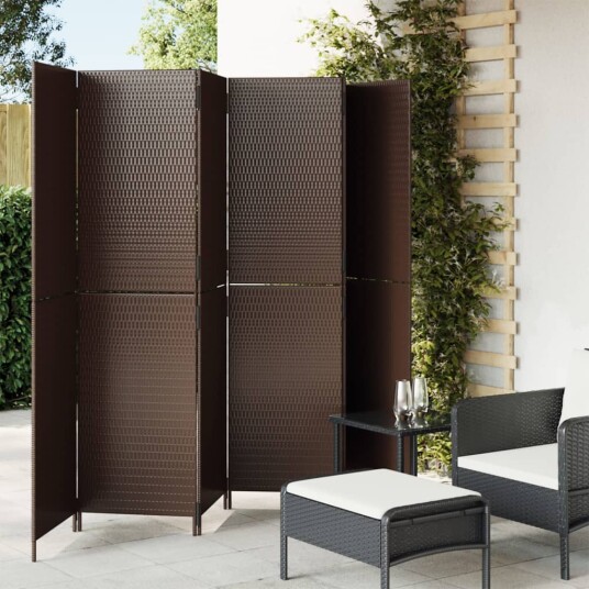  Romdeler 6 paneler brun polyrotting 8721012243958