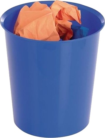 Staples Søppelbøtte 16L Blå C72352