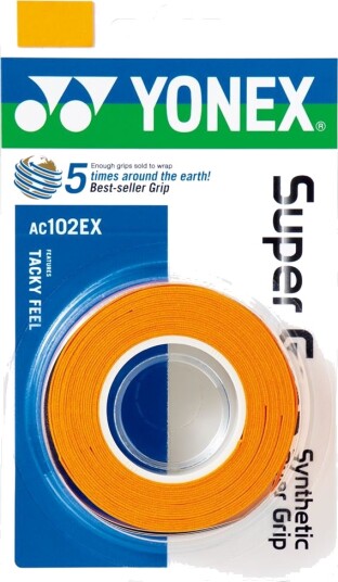 Yonex Super Grap 3-Pcs Badminton greptape Orange