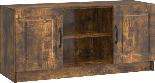 TV skap Røkt Eik 102 x 34,5 x 47 cm Konstruert tre TV skap Røkt Eik 102 x 34,5 x 47 cm Konstruert tre