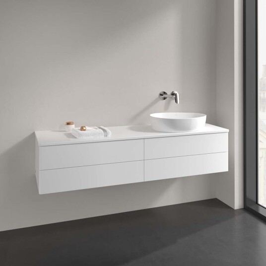 Villeroy & Boch Antao Servantskap med 4 skuffer 160x50x36 cm m/lys Hvit Matt Villeroy & Boch Antao Servantskap med 4 skuffer 160x50x36 cm m/lys Hvit Matt