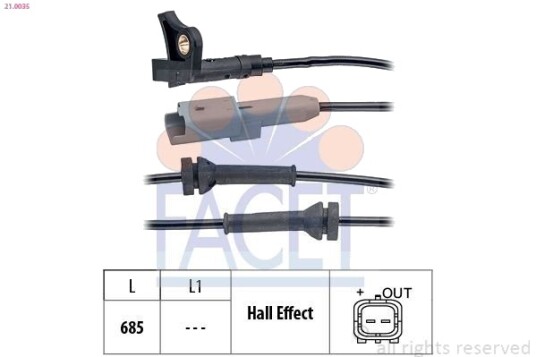 Sensor ABS FACET 21.0035