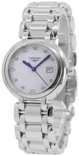 Longines Dameklokke L8.122.4.87.6 PrimaLuna Hvit/Stål Ø30 mm