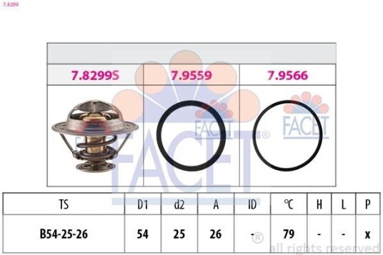 Termostat FACET 7.8299