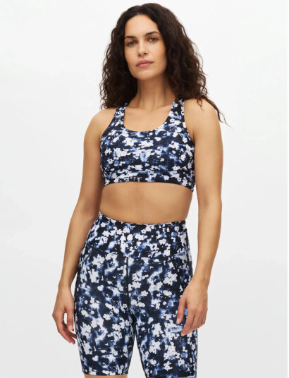 Röhnisch Printed Mesh Sportsbra Navy M