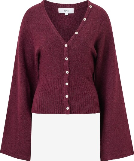 Gina Tricot Kardigan Fitted waist knitted cardigan Rød