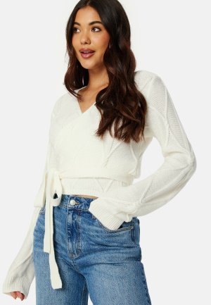 BUBBLEROOM Paulina wrap knit cardigan Offwhite XL BUBBLEROOM Paulina wrap knit cardigan Offwhite XL