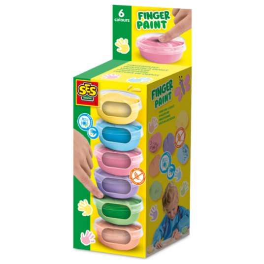 SES Creative Fingerpaint Pastel 6X45Ml - Multi/patterned - ONE SIZE SES Creative Fingerpaint Pastel 6X45Ml - Multi/patterned - ONE SIZE