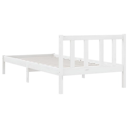 vidaXL Sengeramme hvit heltre furu 90x200 cm