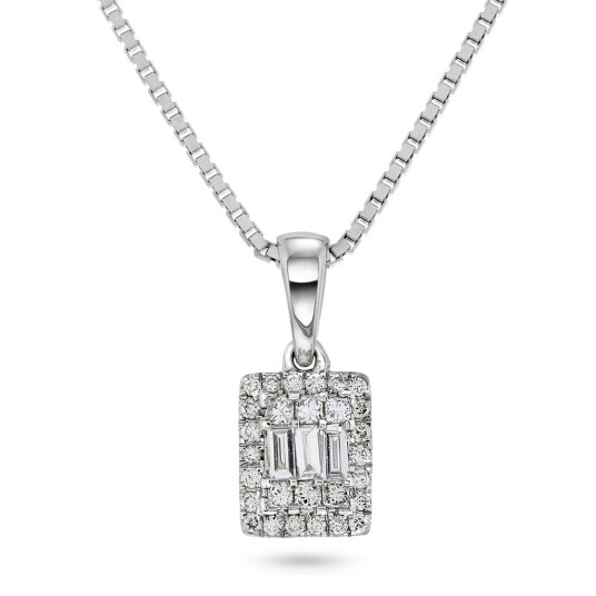 Elizabeth, Anheng i 585 hvitt gull med diamanter 0,25 ct Elizabeth, Anheng i 585 hvitt gull med diamanter 0,25 ct