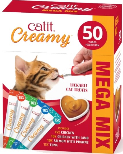 Catit Creamy Blandet Pakke 4 Varianter 50 X 10 G