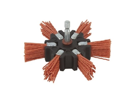 Wolfcraft 100 mm Nylon Klaffhjul med Sekskantet Skaft for Elektroverktøy