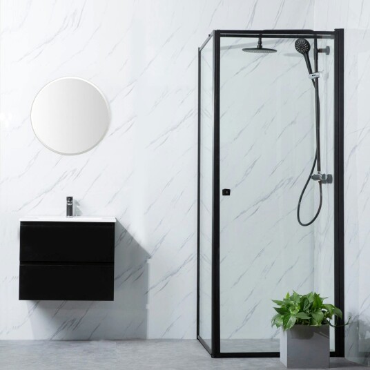 Dusjhjørne Bathlife Profil Rett Vegg + Rett Dør