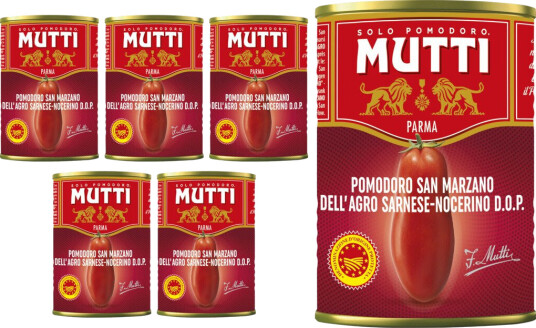 MUTTI SAN MARZANO DOP TOMATFILETER 400 G 6 STK 1183386 MUTTI SAN MARZANO DOP TOMATFILETER 400 G 6 STK 1183386