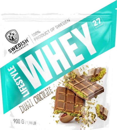 Swedish Supplements Lifestyle Whey Dubai Chocolate 900 g
