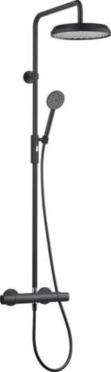 Tapwell ARM5200 Takdusj med trykk- og termostatstyrt dusjbatteri-Matt sort