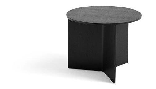 HAY Slit Wood Sofabord Rundt Ø45 Sort