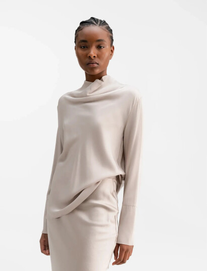 Ahlvar Gallery Ayumi Silk Blouse Beige L
