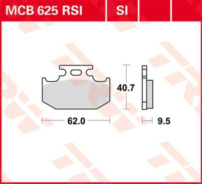 Bremseklosser TRW MCB625RSI Bremseklosser TRW MCB625RSI