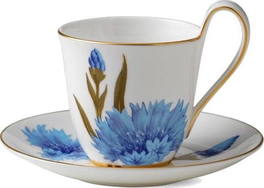 Royal Copenhagen Flora høyhankskopp og skål 27 cl maisblomst Royal Copenhagen Flora høyhankskopp og skål 27 cl maisblomst