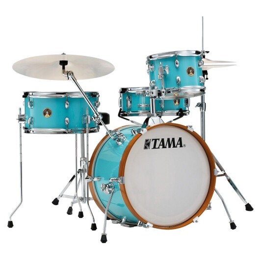 Tama Club-Jam Compact Trommesett med Hardware Aqua Blå Tama Club-Jam Compact Trommesett med Hardware Aqua Blå