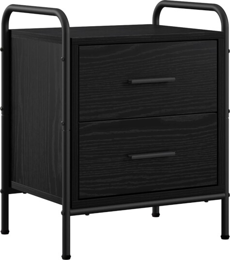 vidaXL Nattbordskap Svart eik 40 x 30 x 50 cm Konstruert tre