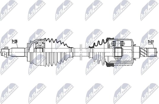 NTY NPW MS 120 Drivaksel