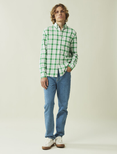 Lexington Clothing Casual Flannel Check B.d Shirt - Green - M Lexington Clothing Casual Flannel Check B.d Shirt - Green - M