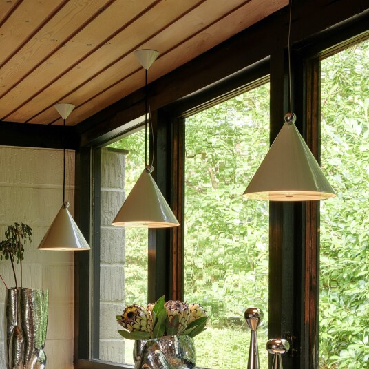 Pendellampe Tom Dixon Pose dimmbar Grå Stue Metall Design 24.5 Grå