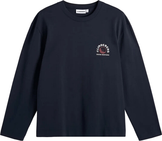J. Lindeberg Walsh Ls Print T Shirt Navy XL J. Lindeberg Walsh Ls Print T Shirt Navy XL