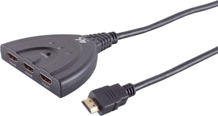 Shiverpeaks Sp05 02001 0,5 M Hdmi Type A Standard 3 X Hdmi 3D 18 Gbit/Sek. Svart