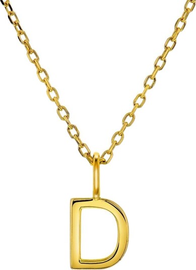 Pan Jewelry Letters smykke i 925 forgylt sølv D