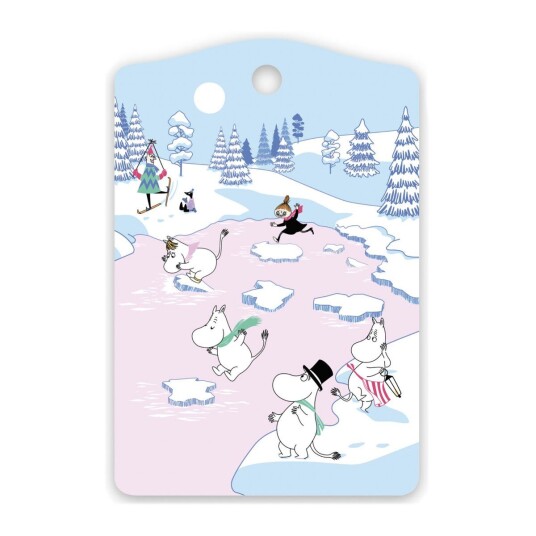 Opto Design Mummitrollet skjærefjøl vinter 2022 20 x 30 cm Blå-hvit-rosa