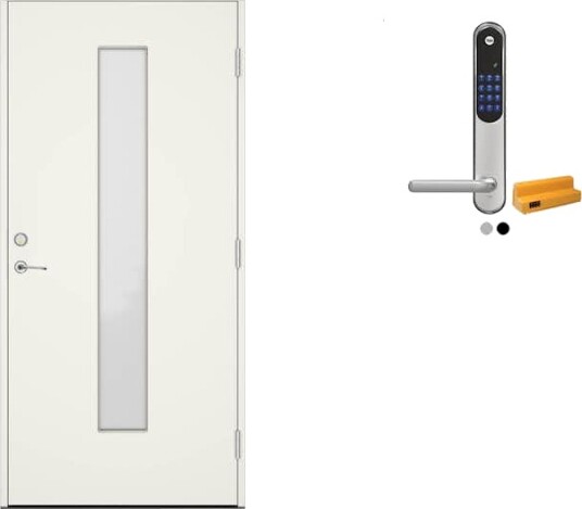 Ytterdør Swedoor Advance-Line Nordic Skagen med Yale Doorman Classic Home