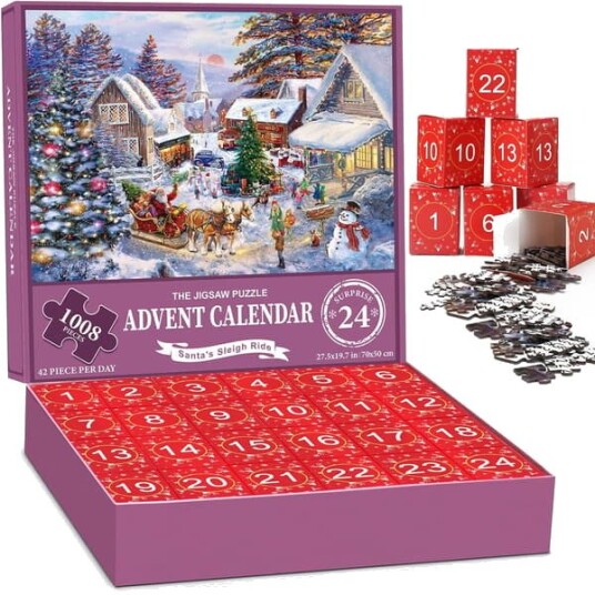 Puslespill Adventskalender Voksen   24 Bokser Jul Nedtelling FA 