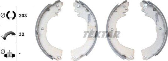 Bremsesko sett TEXTAR 91078800 Bremsesko sett TEXTAR 91078800
