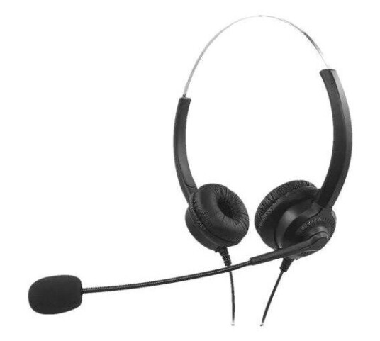 MediaRange Headset w/mic. Svart