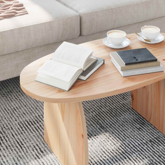 Kaffebord Naturlig 80 x 40 x 35 cm Massiv furu tre