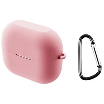 Samsung Galaxy Buds3 FE Silikondeksel med Karabinkroken   Rosa