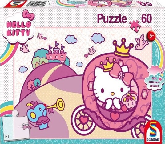 Schmidt Puzzles Puslespill 60 Brikker Hello Kitty Prinsesse