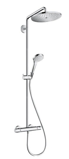 Hansgrohe Croma Select S 280 takdusjsett/Showerpipe Ø280 mm EcoSmart Krom